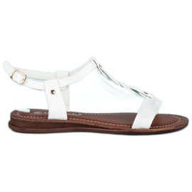 Super Mode Sandalias blancas clásicas blanco