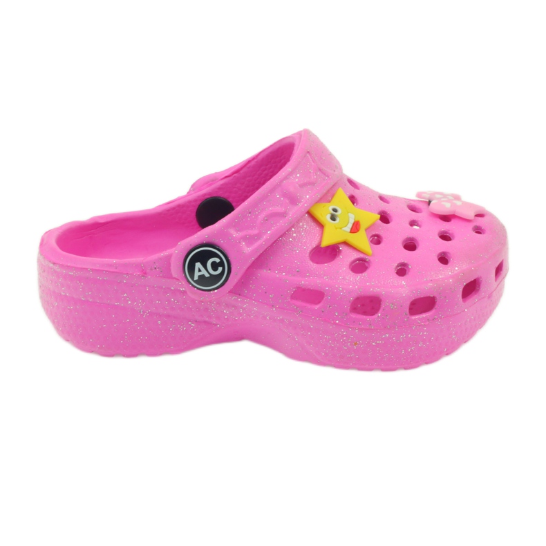 American Club Pantuflas infantiles cocodrilos americanos rosado