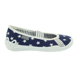 Zapatillas niña, estrellas, Befado blanco azul marino