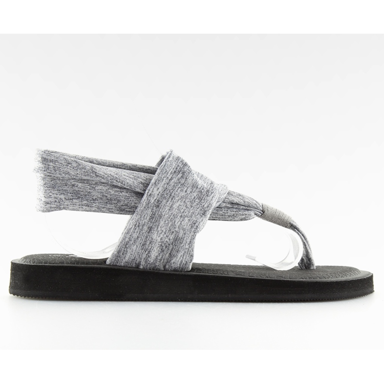 Sandalias grises, algodón, gris DD81P