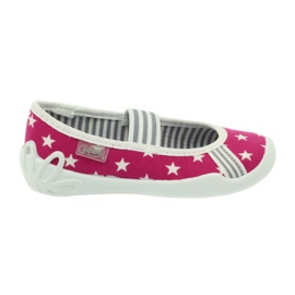 Befado zapatos infantiles bailarinas babuchas 193x063 blanco rosa