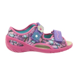 Sandalias ligeras plantilla Befado de piel púrpura azul rosa