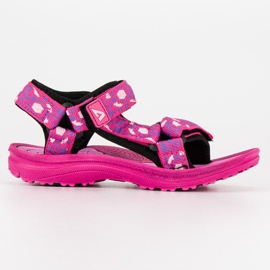 American Club Sandalias americanas de tela rosa