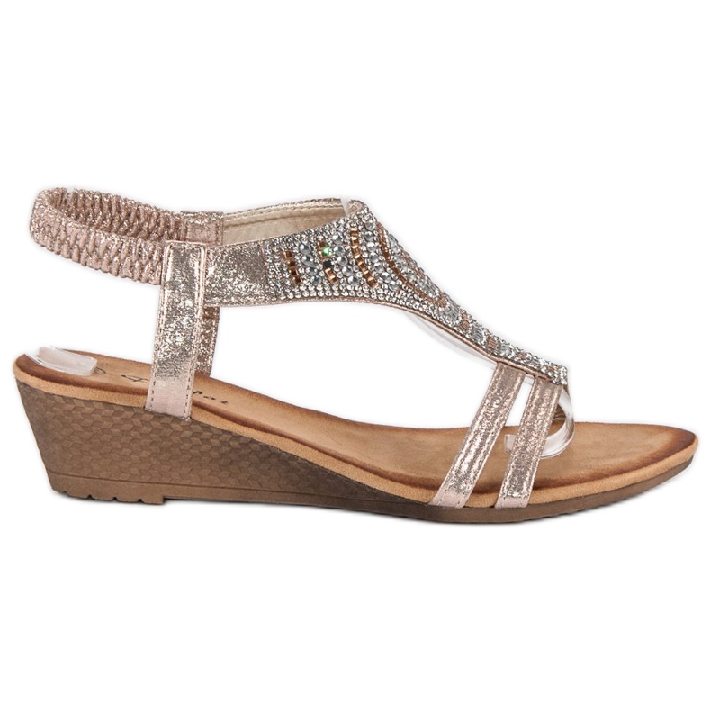 Flyfor Sandalias cuña doradas dorado Flyfor Sandalias cuña doradas dorado