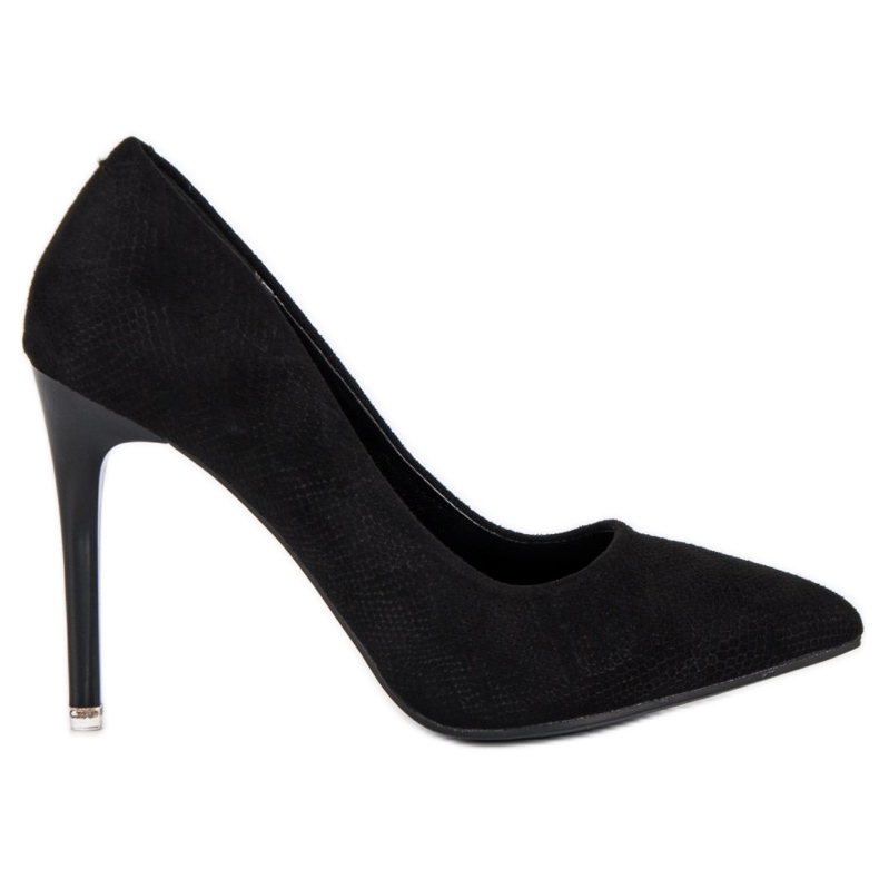 Tacones negros de gamuza Tacones negros de gamuza