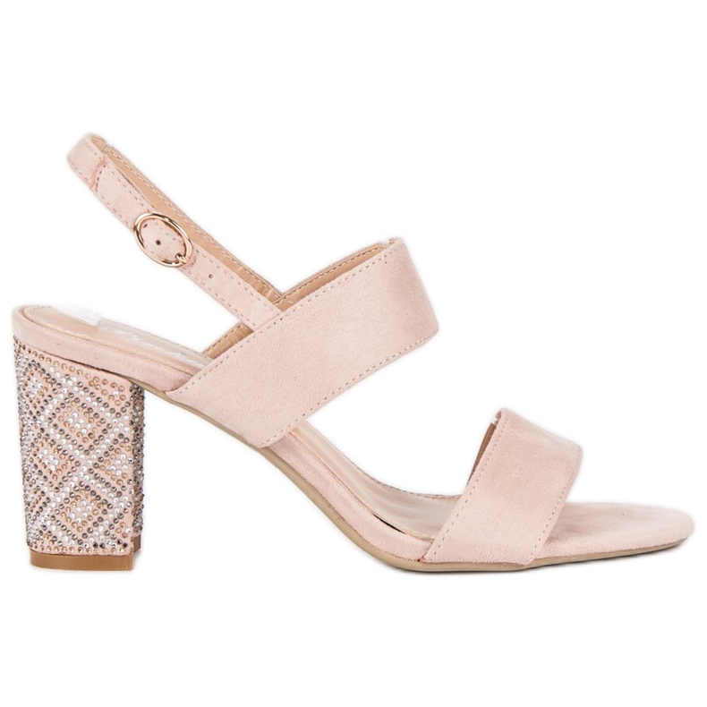 Sandalias con estilo con perlas marrón Sandalias con estilo con perlas marrón