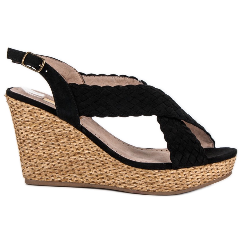 Corina Sandalias cuña informales negro Corina Sandalias cuña informales negro