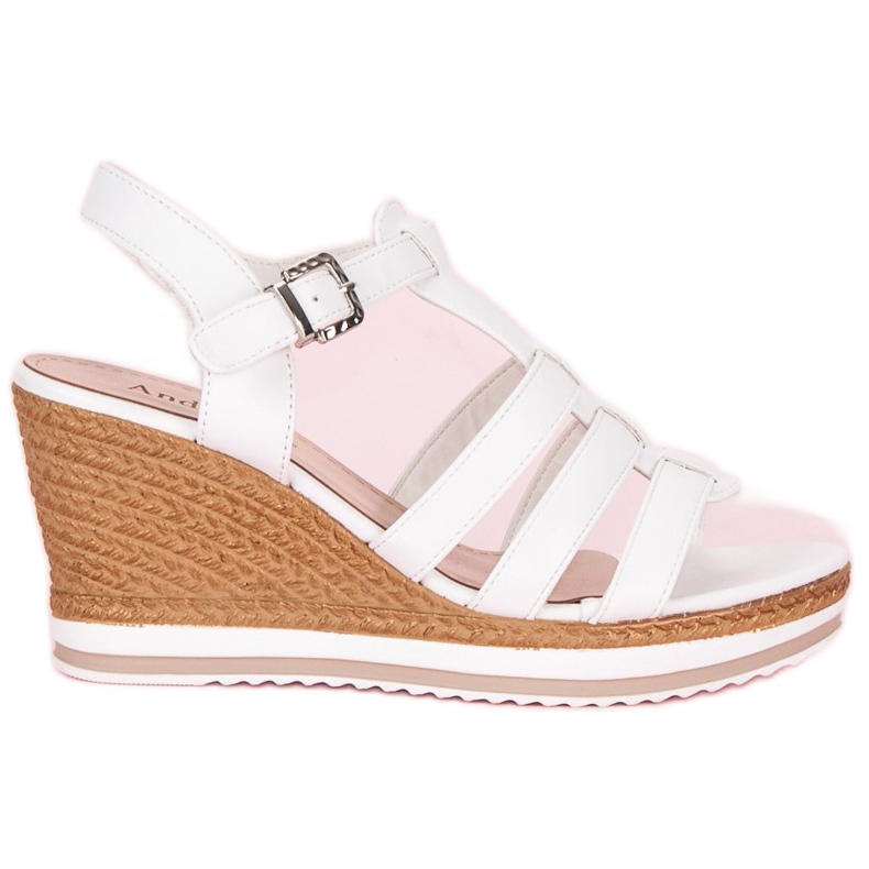 Sandalias cuña blancas blanco