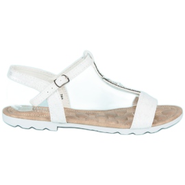 Sandalias planas blancas blanco