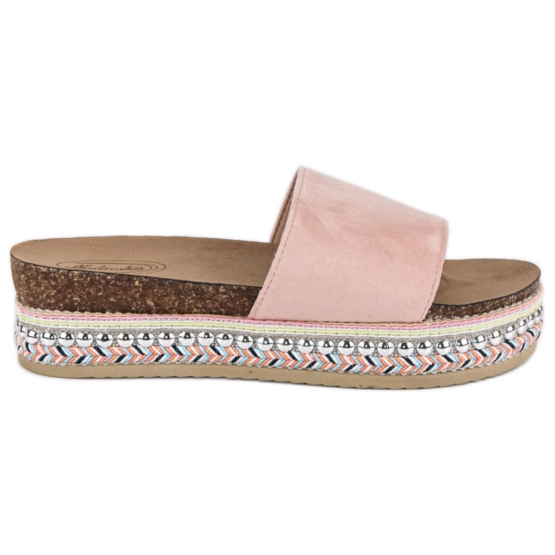 Babuchas boho ante rosado Babuchas boho ante rosado