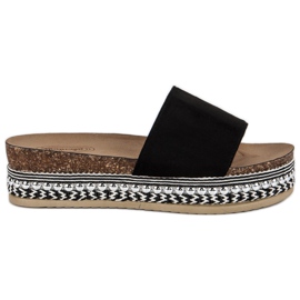 Babuchas boho ante negro