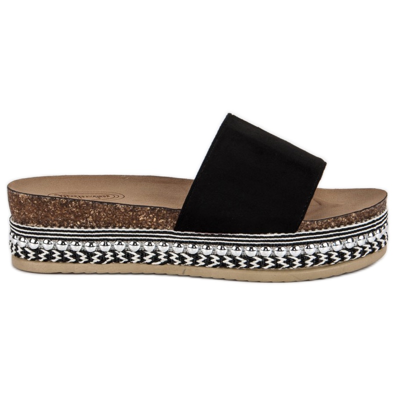 Babuchas boho ante negro