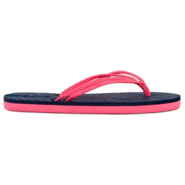 Ax Boxing Chanclas de goma azul rosa