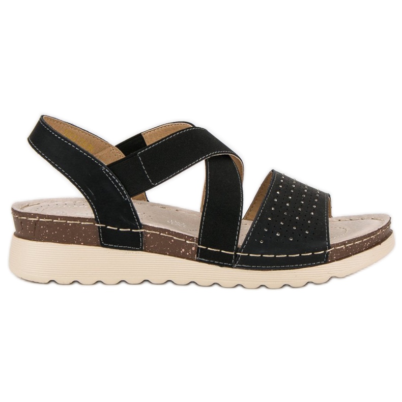 Sandalias sin cordones vinceza negro