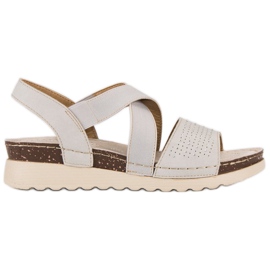 Sandalias sin cordones vinceza marrón gris multicolor