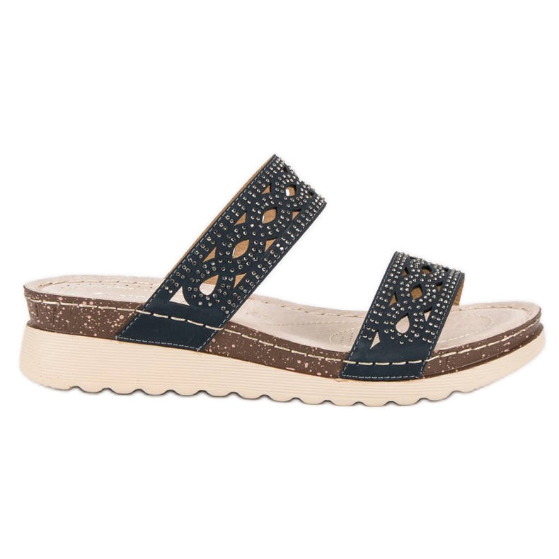 Babuchas caladas VINCEZA azul Babuchas caladas VINCEZA azul