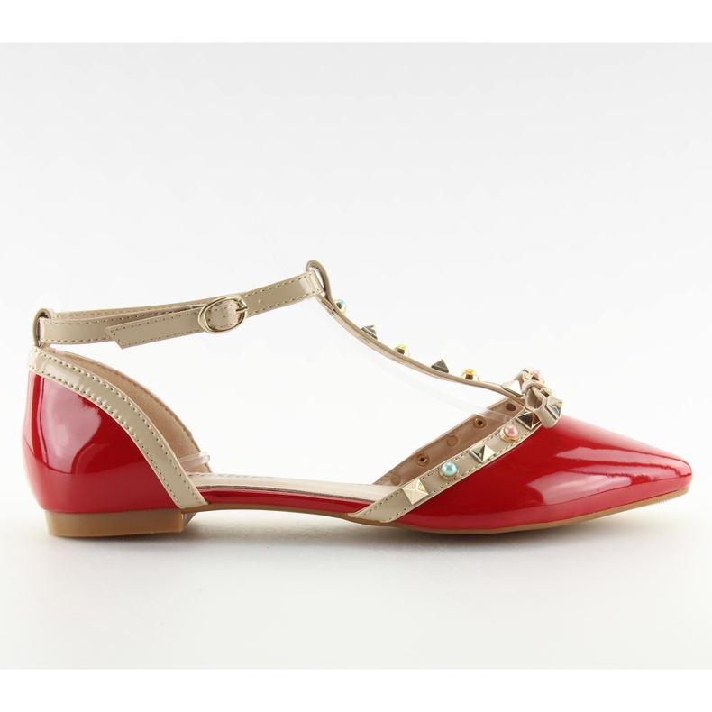 Bailarinas con tachuelas rojas DM29P rojo