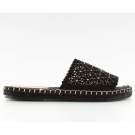Babuchas negras caladas J101 Black negro