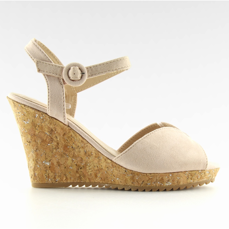 Sandalias cuña beige 3811-13 beige