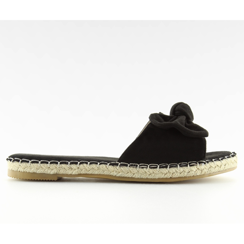 Black 8758 zapatillas negras con lazo negro Black 8758 zapatillas negras con lazo negro