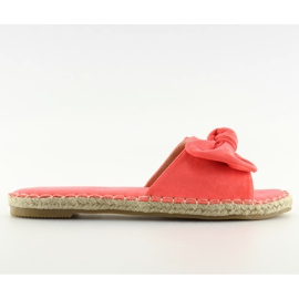 Naranja 8758 Babuchas rojas con lazo