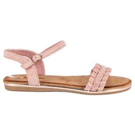 Super Me Sandalias planas ante rosado