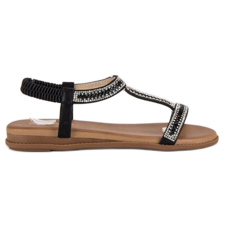Renda Elegantes sandalias sin cordones negro