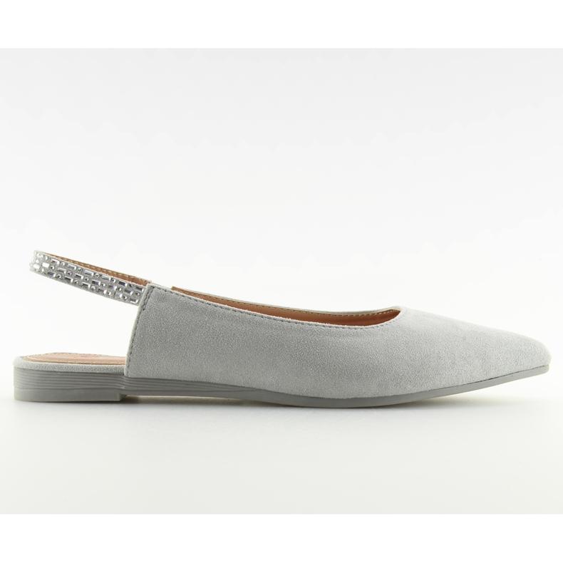 Bailarinas grises con tacones abiertos JL39P plata