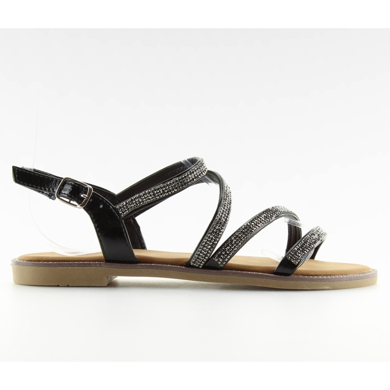 Sandalias con circonitas negras K952 Black negro
