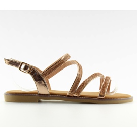 Sandalias con circonitas rosas K952 Champagne