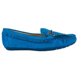 Tullo Mocasines boho de moda azul Tullo Mocasines boho de moda azul