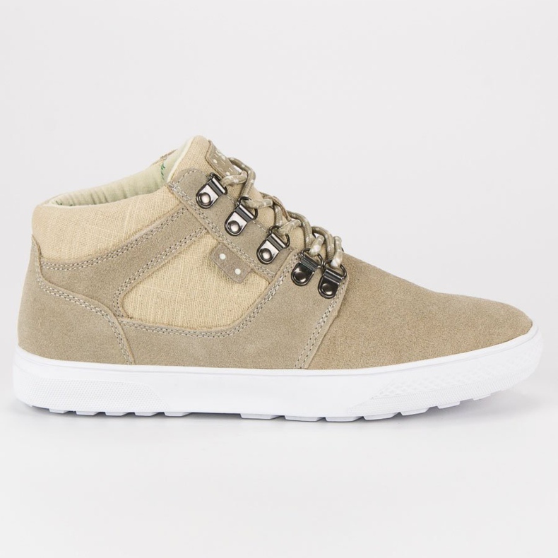 Invito Zapatillas de piel encima del tobillo. beige