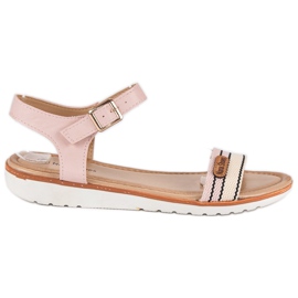 Sandalias planas informales rosado