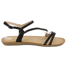 Encor Sandalias negras abrochadas con hebilla negro