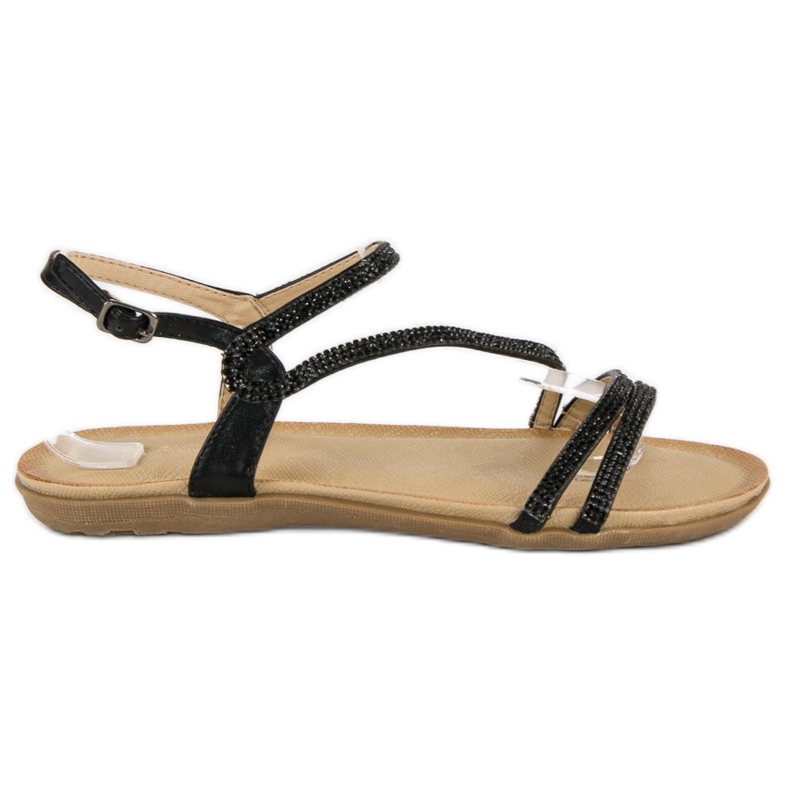 Encor Sandalias negras abrochadas con hebilla negro