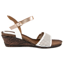Sandalias Vinceza con cuña blanco