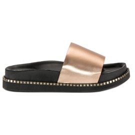 Bestelle Pantuflas doradas para mujer dorado