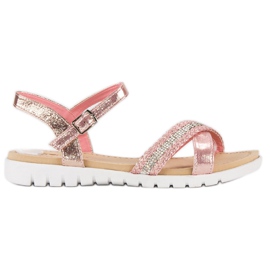 Top Shoes Sandalias Planas Rosas rosado