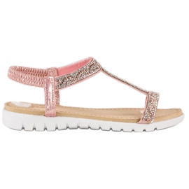 Juliet Cómodas sandalias elásticas rosado