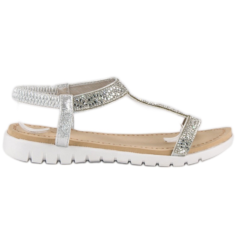 Juliet Cómodas sandalias elásticas gris