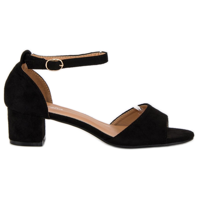 Via Giulia  Sandalias negras de tacón alto negro