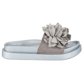 Seastar Zapatillas casa flores mujer gris