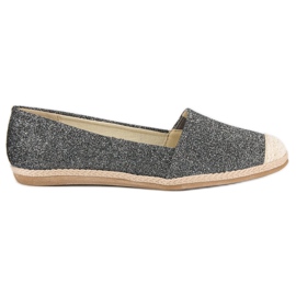 Alpargatas purpurina gris