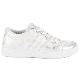 Sport Zapatillas anudadas plateadas gris