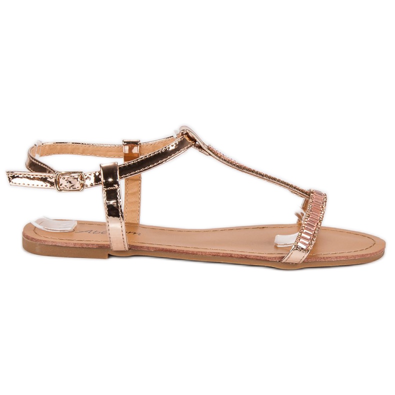 Abloom Sandalias planas lacadas rosado Abloom Sandalias planas lacadas rosado