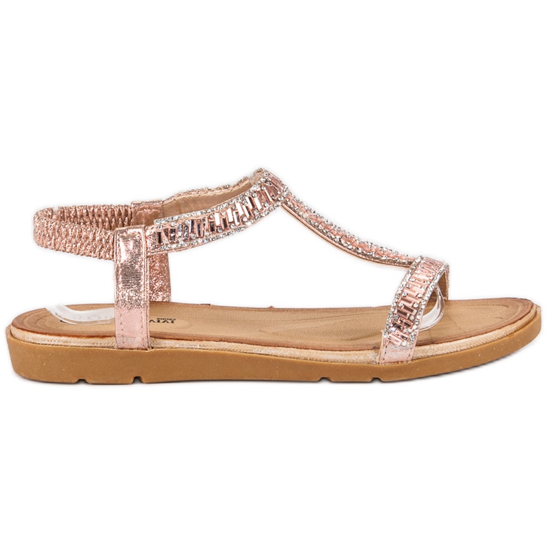 Queen Vivi Sandalias Rosas Con Elástico rosado
