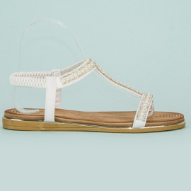 Juliet Sandalias planas blancas blanco