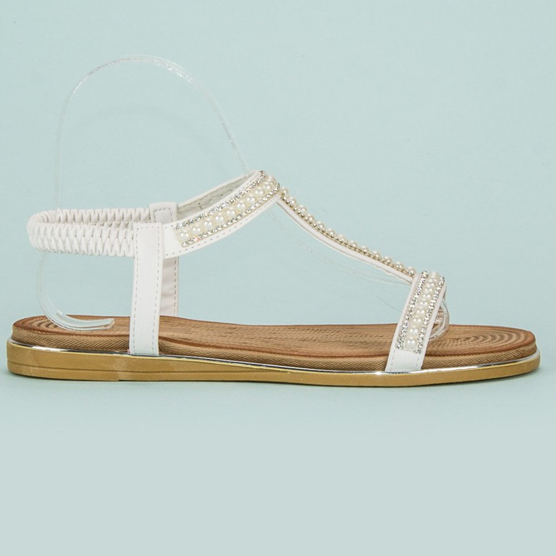 Juliet Sandalias planas blancas blanco