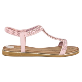 Juliet Sandalias planas rosas rosado