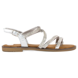 Sweet Shoes Sandalias plata mujer gris